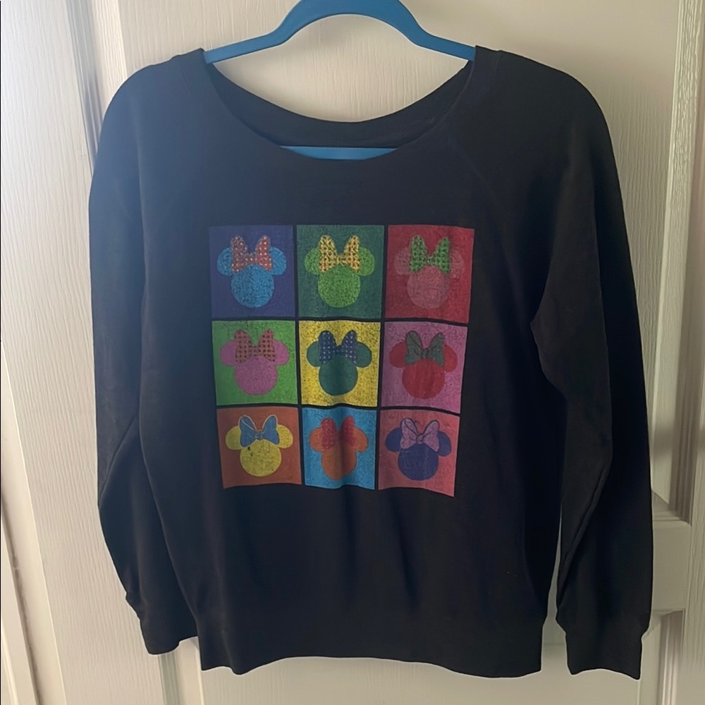 Disney Black Crewneck Sweatshirt